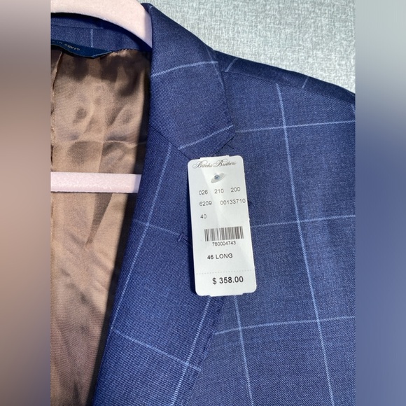 NEW Brooks Brothers 46L 38x34 Brooksgate Regent Vitale Barberis Canonico Suit - Picture 5 of 13